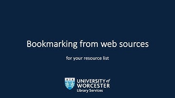 Add web resources to your resource list