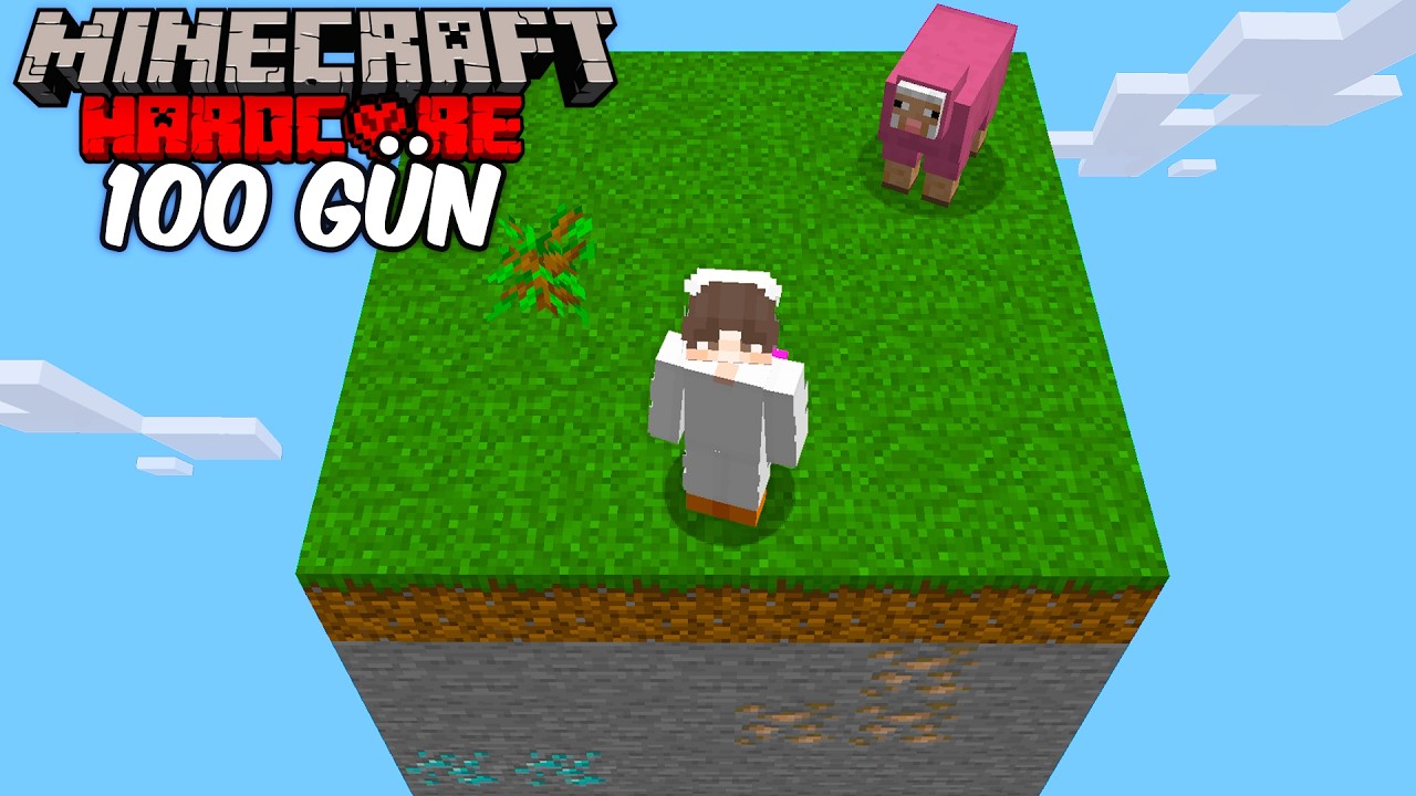 Sadece TEK BİR CHUNK'ta 100 Gün Hayatta Kaldım