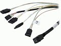 LSI LSI00410 0.6m Mini-SAS HD (SFF-8643) to 4x SATA Multi-lane Internal Cable