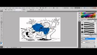 PhotoShop Tutorial: How to color scan drawings Part 1