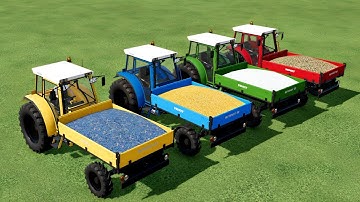 COLOURS OF TRACTOR TRANSPORTING WITH TRUCKS IN FARMING SIMULATOR 22I I