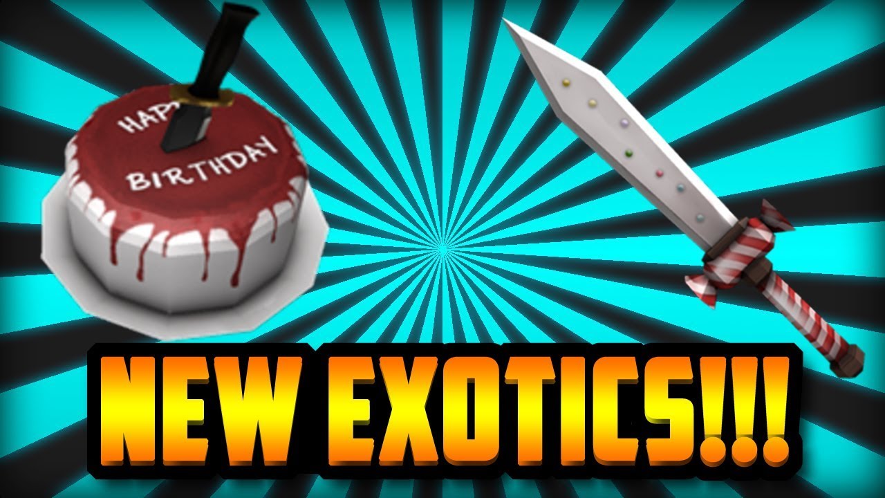 Brand New Birthday Blade Exotic Knife Roblox Assassin Youtube - roblox assassin value list exotics