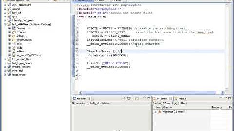 MSP 430 LCD Interfacing