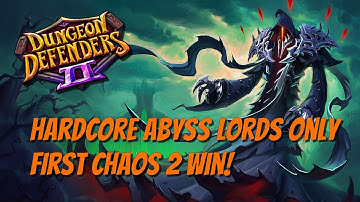 DD2 - Hardcore Abyss Lord Only! #25 First Chaos 2 Win!