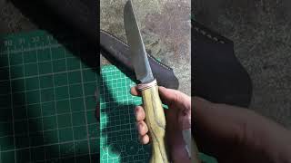 Нож охотник, кованый , сталь К390, ручка ясень. #knife