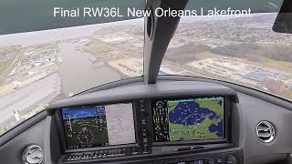 Cirrus Vision Jet G2 Visual Approach to RW 36L New Orleans Lakefront KNEW