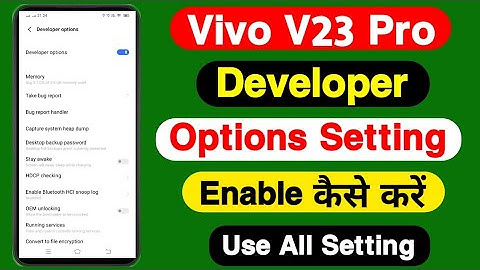 How To Enable Developer Options Setting On Vivo V23 Pro || Vivo V23 Pro Use Developer Opstion