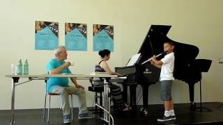 Masterclass with Sir James Galway, Part I: Julin Cheung, age 9, playing Chaminade Concertino