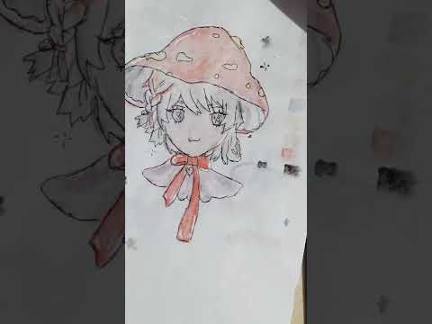 #mushroom girl drawing