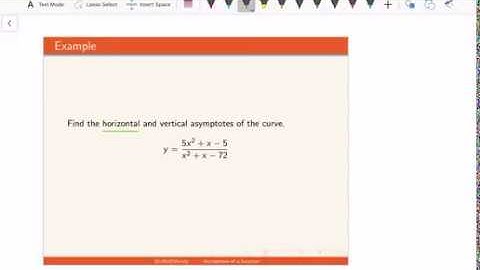 Find the horizontal and vertical asymptotes of the curve