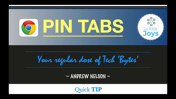 How to Pin Tabs (in Google Chrome)