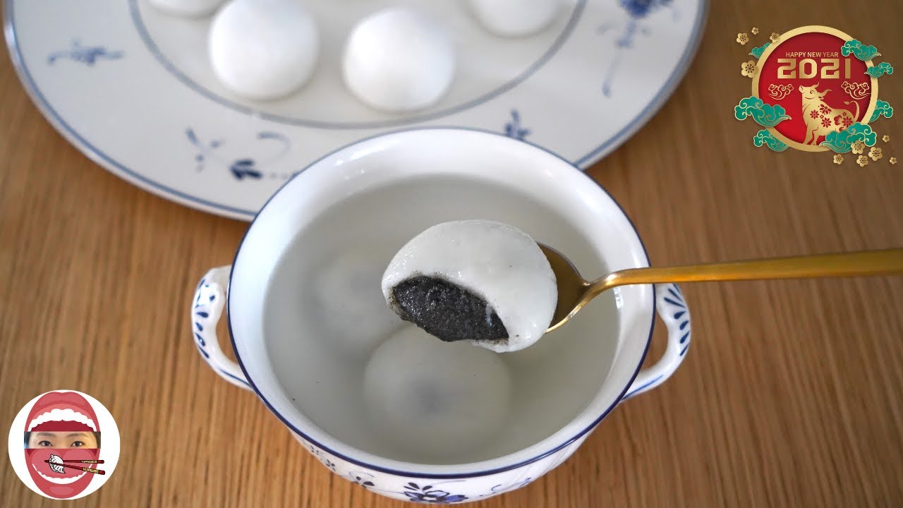 Boulettes de riz gluant au sésame noir (Tangyuan) 【Série Nouvel An chinois 13】- ChinaKitchenEva
