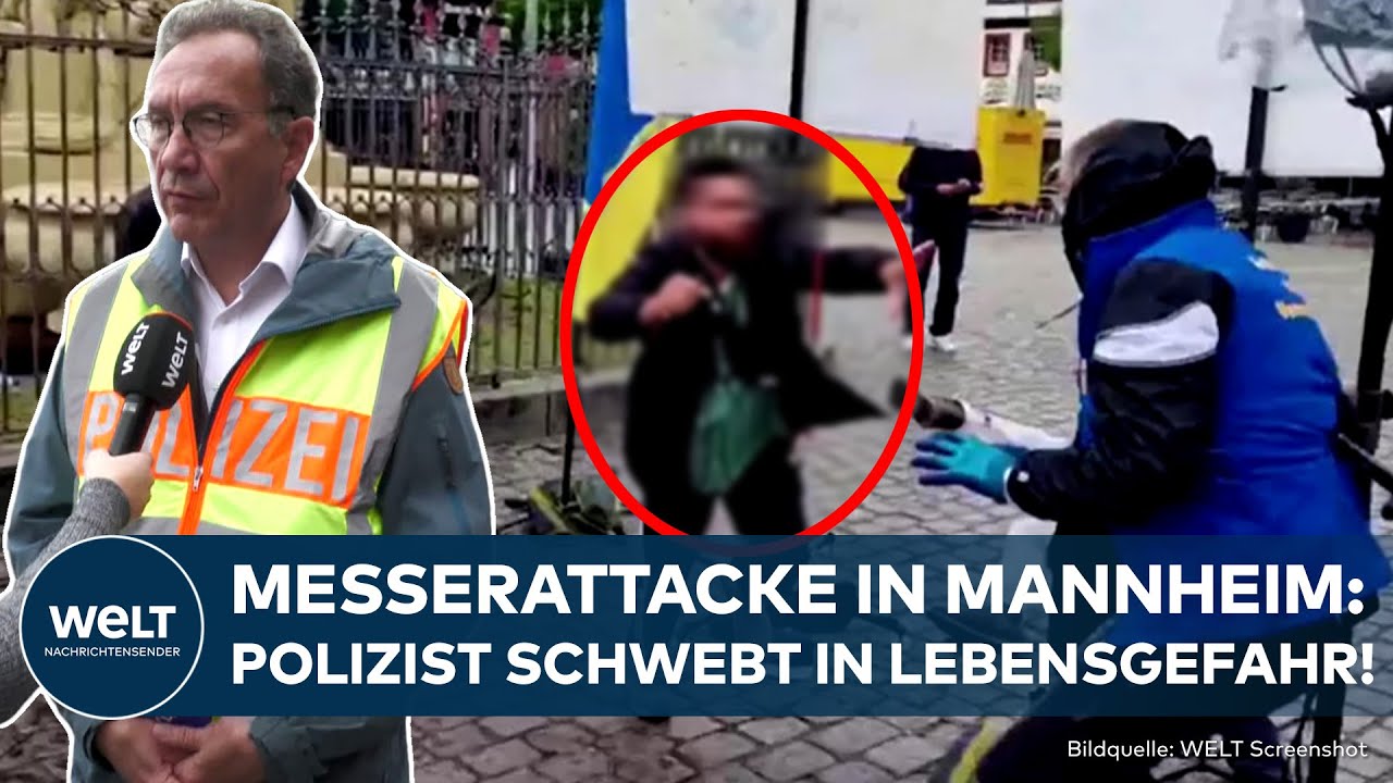 Brutaler Messerangriff in Mannheim: Polizei schießt Angreifer nieder