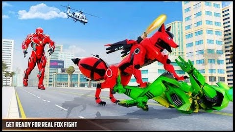 Wild Fox Transform Bike Robot Shooting: Robot Game| Android Gameplay #1