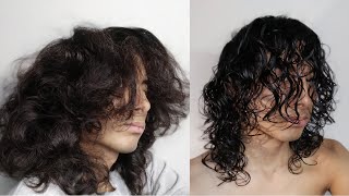 cabello rizado//¿como lo peinó?