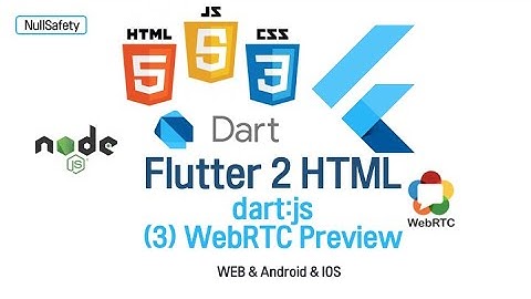 [ Flutter 2 WEB & HTML CSS JS ] 다트로 제어하는 웹 (3) WebRTC Server(Preview)