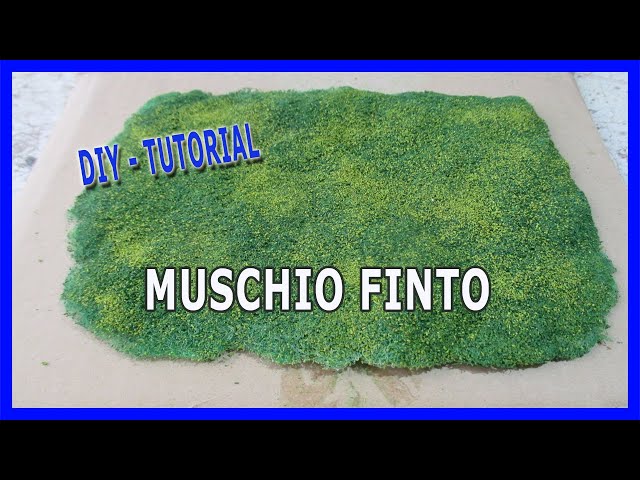 DIY - COME FARE IL MUSCHIO FINTO CON PANNOLENCI E SEGATURA PER PRESEPI  MODELLISMO E DIORAMI tutorial 