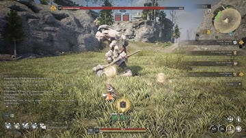 Defeating Grassland Giant Boss as a noob Priest - Bless Pc