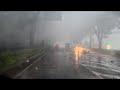 【視界不良ゲリラ豪雨】〔車載動画〕八柱駅付近〜南流山駅付近