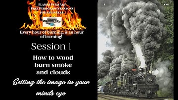 How to wood burn clouds of smoke, part one, setting the image in our minds eye