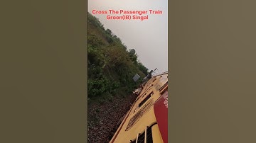GREEN (IB)Signal ko CROSS karte huai #Passenger #Train #Indian #Railway 🚉