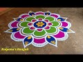 Tamil puthandu special kalpanas rangoli flowers padi kollam easy rangoli pandaga muggulu