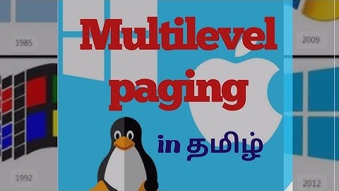 Multilevel paging in தமிழ் -operating system complete tutorial in தமிழ்