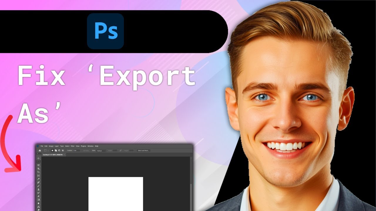 How To Fix “Export As” Not Working In Photoshop - YouTube