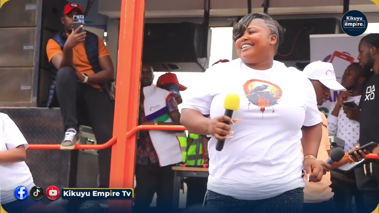 Wanja Asali performing ata Dama Mobile Spares Githurai Launch Event