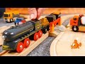 BARRIER STOP! - Choo-Choo TRAIN Compilation - Brio Mega Toys Cars &amp; Trains - Toys Videos for kids