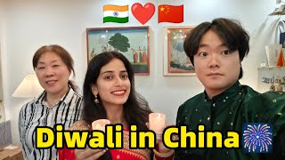 Indian Bride in China:My first Diwali after marriage with Chinese family🇮🇳🇨🇳