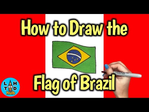 How to Draw the Brazilian Flag! (Flag of Brazil)