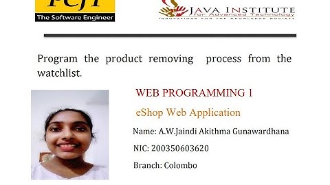 Program the product removing process from the watchlist