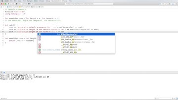 Default Arguments in C++ | Xcode