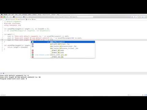 Default Arguments in C++ | Xcode