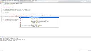 Default Arguments in C++ | Xcode