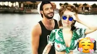 Baris Arduc and Elcin Sangu in a sea and elcin sangu with a beautiful tattoo | YMS Creation