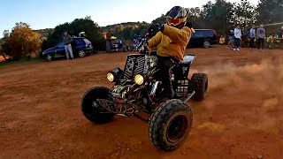 WILD YAMAHA BANSHEE &amp; BLASTER - DRIFTING OFF ROAD - 2 STROKES FAMILY