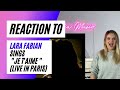 Voice Teacher Reacts to Lara Fabian - Je t'aime (Live in Paris, 2001, HQ)