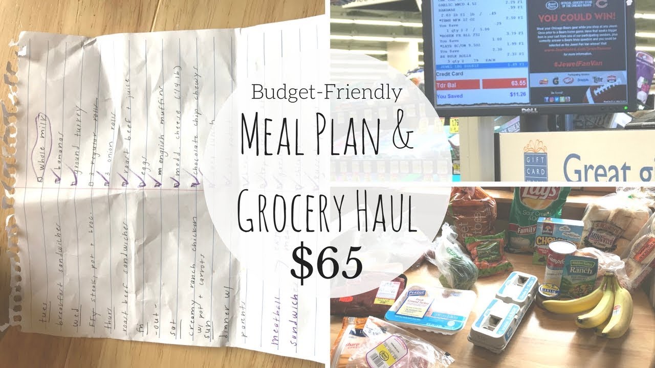 Budget Friendly Meal Planning & Grocery Haul | $65 Grocery Haul | - YouTube