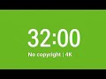 32 Minute Countdown Green Screen 1920 Seconds Timer Chroma Key 4K UHD Editing Overlay | No Copyright