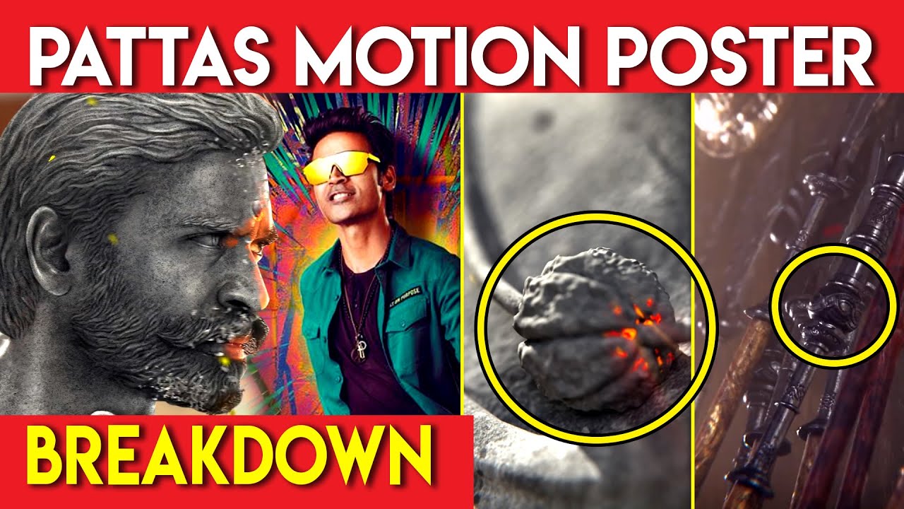 PATTAS - Official Motion Poster Hidden Details | Reaction | Dhanush  |