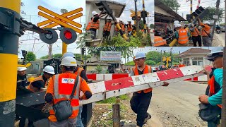 Download Lagu SWITCH OVER! Proses Bongkar Palang Pintu LEN + ALTPRO Perlintasan KA Tambun Bekasi, Jawa Barat MP3