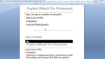 C# - console, tür dönüşümleri, boxing, unboxing (5.ders)