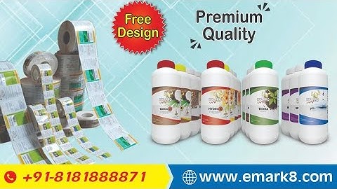 Fertilizer Products Label and Sticker Printing || Pesticide Bottle Stickers || Roll Form Printing