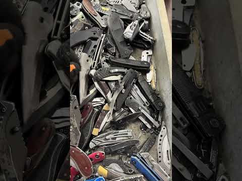Why I wear cut-resistant gloves. Knives at the State Surplus Store  