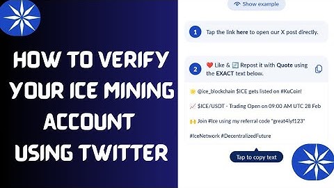 How To Verify Ice Mining Account Via Twitter // Ice Distribution