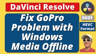 fix gopro hevc video format play with windows and davinci resolve or other editors