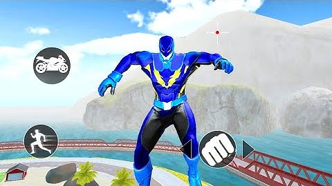 Flying Police Robot Rope Hero: Gangster Crime City #2 - Android Gameplay 2021