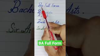 BA Full Form #BA